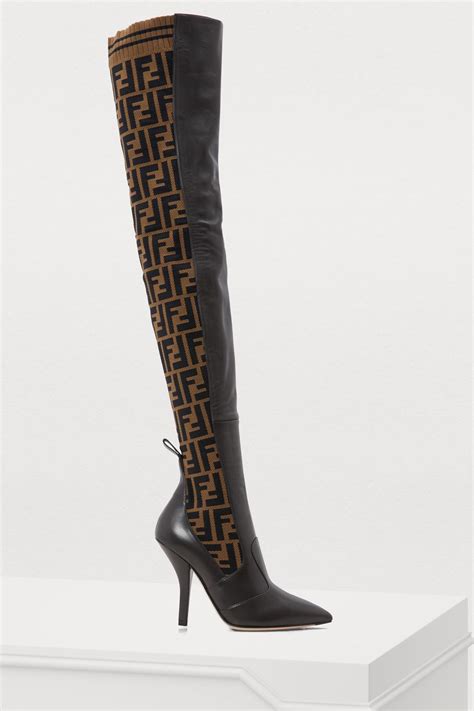 fendi boots heels|Fendi high heel boots.